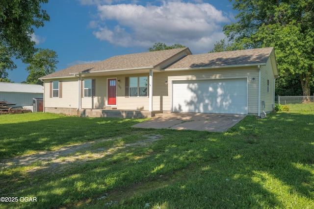 303 Water St, Exeter, MO 65647 - ranch-style house featuring a garage and roof with shingles