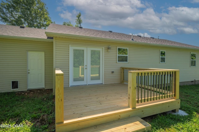 303 Water St, Exeter, MO 65647 - wooden terrace featuring french doors
