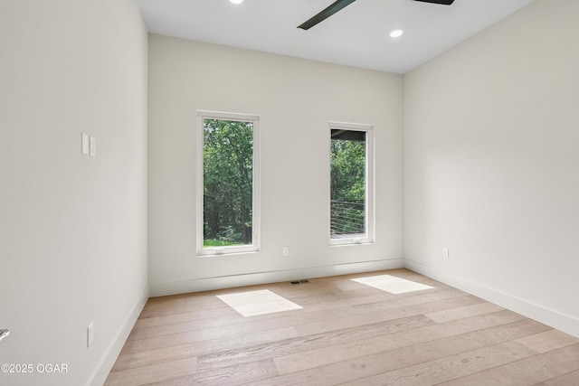 5077 Eagle Valley Dr, Joplin, MO 64804 - unfurnished room featuring ceiling fan, wood finished floors, and recessed lighting