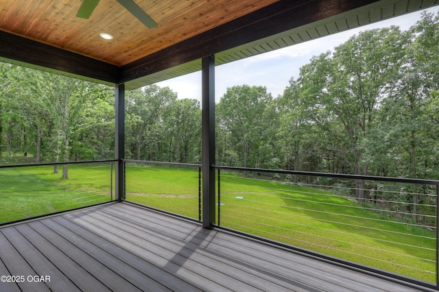 5077 Eagle Valley Dr, Joplin, MO 64804 - unfurnished sunroom featuring a ceiling fan and a relaxing sauna