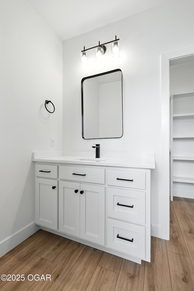 4308 Par Ln, Joplin, MO 64804 - bathroom featuring vanity, wood finished floors, and a spacious closet