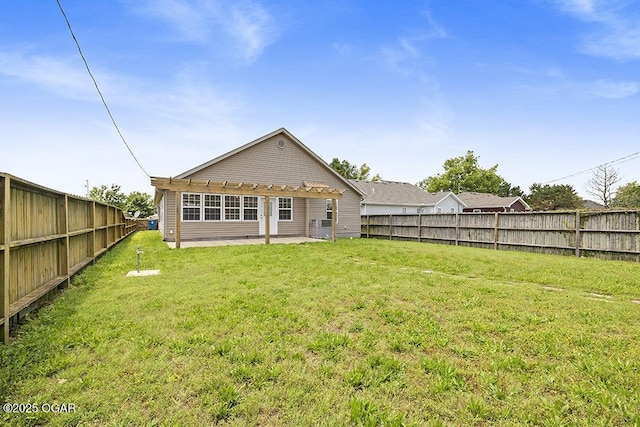 2329 S Willard Ave, Joplin, MO 64804 - rear view of house featuring a pergola, a fenced backyard, and a patio area