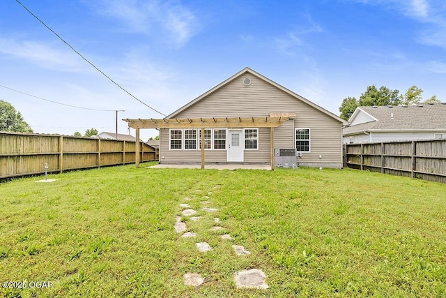 2329 S Willard Ave, Joplin, MO 64804 - rear view of property featuring a pergola, a fenced backyard, and a patio area