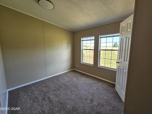 205 College St, Stark City, MO 64866 - carpeted spare room with a textured ceiling and crown molding