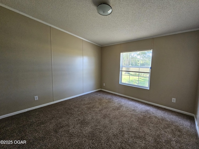 205 College St, Stark City, MO 64866 - carpeted empty room featuring ornamental molding and a textured ceiling