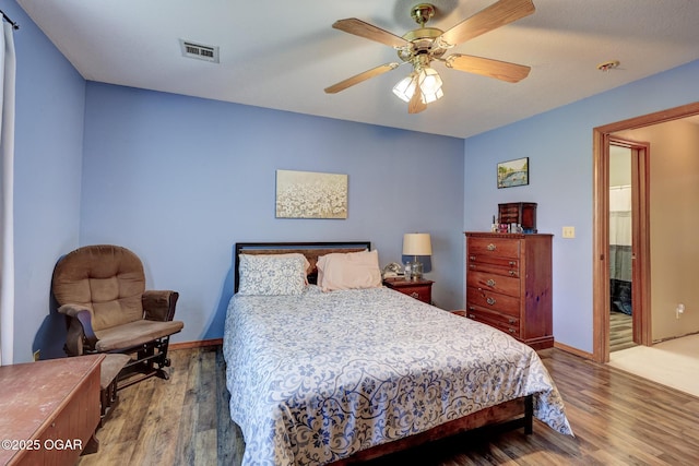1717 Logan Drive `, Webb City, MO 64870 - bedroom featuring wood finished floors and a ceiling fan