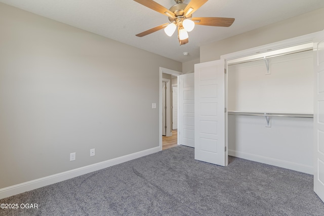 1220 Sheila Ann Dr, Carthage, MO 64836 - unfurnished bedroom featuring carpet floors, a ceiling fan, and a closet