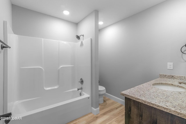 1224 Sheila Ann Dr, Carthage, MO 64836 - bathroom with wood finished floors, vanity, and shower / bath combination