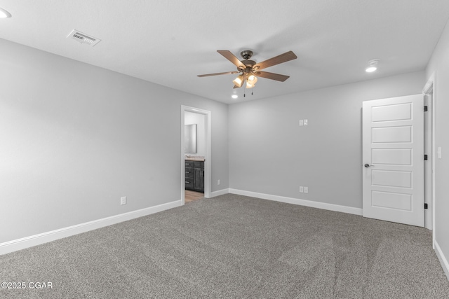 1224 Sheila Ann Dr, Carthage, MO 64836 - empty room featuring carpet, ceiling fan, and recessed lighting