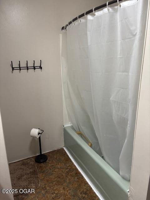 1606 Fairview Ave, Baxter Springs, KS 66713 - bathroom with shower / bathtub combination with curtain