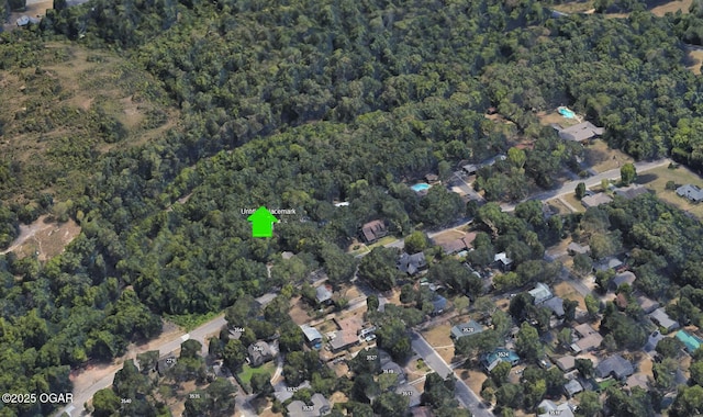 3619 Oak Ridge Dr, Joplin, MO 64804 - aerial overview of property's location featuring a heavily wooded area