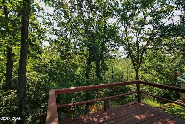 3619 Oak Ridge Dr, Joplin, MO 64804 - deck with a forest view