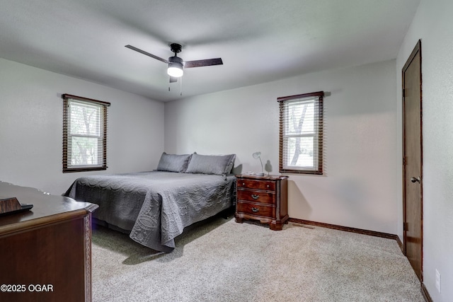 204 Split Rail Dr, Joplin, MO 64801 - bedroom with multiple windows, carpet flooring, and ceiling fan