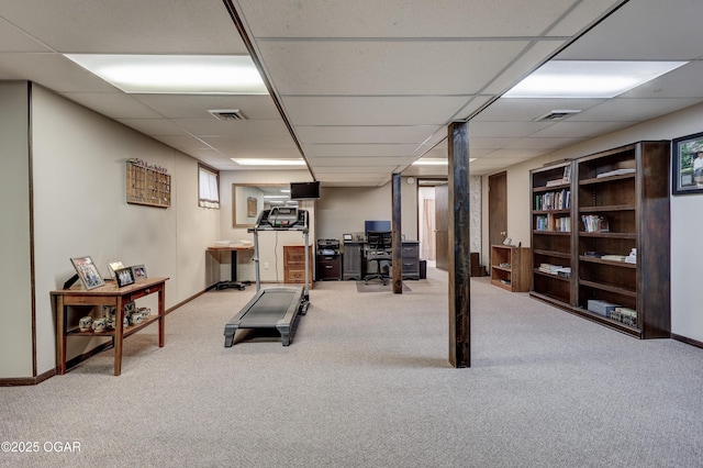 204 Split Rail Dr, Joplin, MO 64801 - exercise area with carpet flooring and a drop ceiling