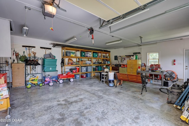 204 Split Rail Dr, Joplin, MO 64801 - garage with a workshop area and a garage door opener