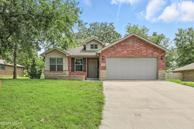 305 Anita Dr, Carl Junction, MO 64834 - view of front of property featuring concrete driveway, a garage, brick siding, and roof with shingles