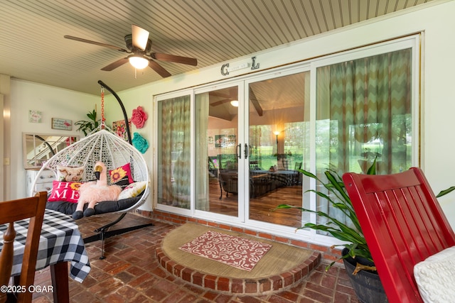 3101 Shore Dr, Grove, OK 74344 - sunroom / solarium featuring ceiling fan and healthy amount of natural light