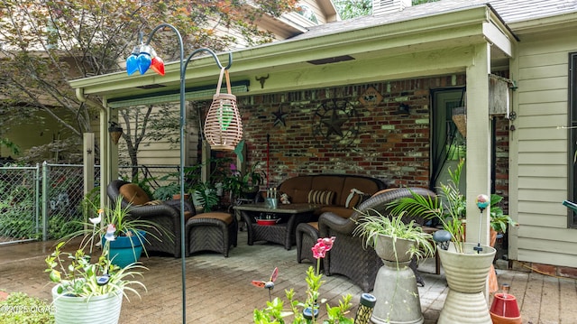 3101 Shore Dr, Grove, OK 74344 - wooden terrace featuring outdoor lounge area