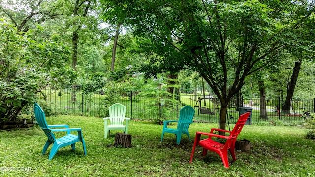 3101 Shore Dr, Grove, OK 74344 - view of yard with an outdoor fire pit