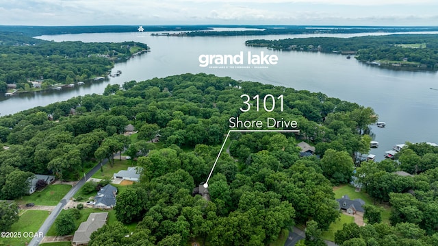 3101 Shore Dr, Grove, OK 74344 - aerial view of a large body of water and a heavily wooded area