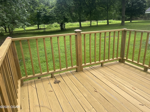 1701 S Kenser Rd, Joplin, MO 64801 - wooden terrace with a yard