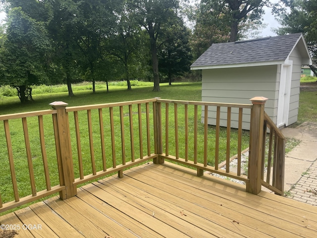 1701 S Kenser Rd, Joplin, MO 64801 - wooden deck featuring a lawn