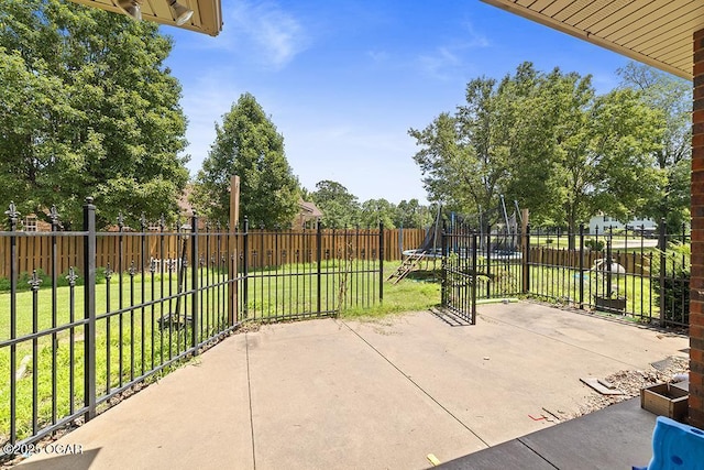 4345 Rob Ln, Joplin, MO 64804 - view of patio / terrace featuring a trampoline