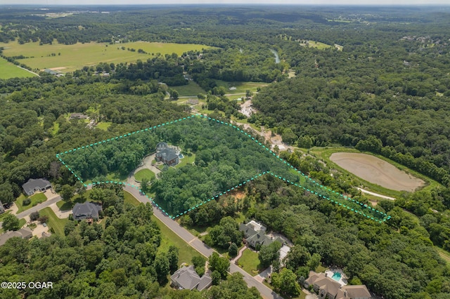 1126 Carrington Ter, Joplin, MO 64804 - view of property location featuring a heavily wooded area and property boundaries highlighted