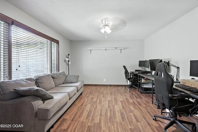 1901 Laura Ln, Joplin, MO 64801 - office space featuring a ceiling fan and wood finished floors