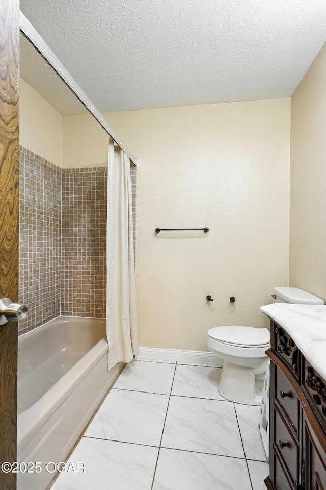 1901 Laura Ln, Joplin, MO 64801 - bathroom with vanity, shower / bath combo with shower curtain, and a textured ceiling