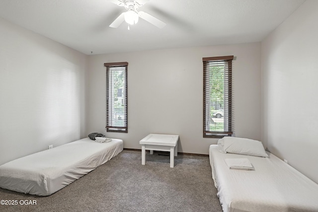 1901 Laura Ln, Joplin, MO 64801 - carpeted bedroom with a ceiling fan and baseboards