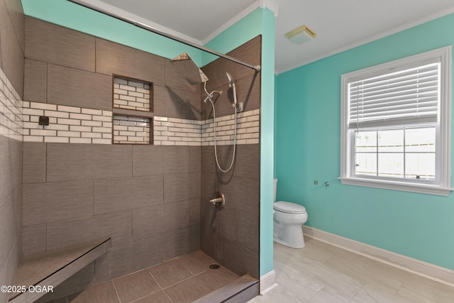 119 Jared Blvd, Webb City, MO 64870 - full bathroom featuring crown molding and a tile shower
