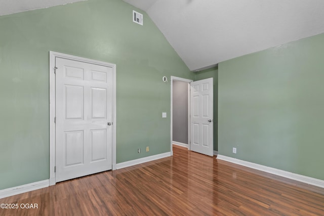 119 Jared Blvd, Webb City, MO 64870 - unfurnished bedroom with high vaulted ceiling and wood finished floors