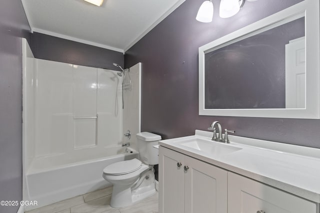 119 Jared Blvd, Webb City, MO 64870 - bathroom featuring vanity, bathtub / shower combination, and crown molding