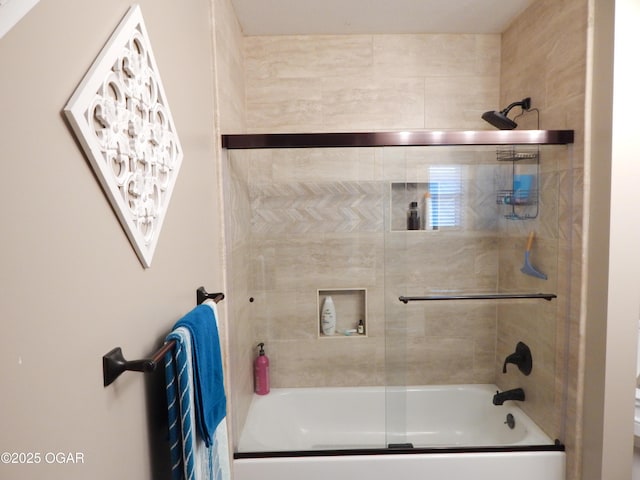 2722 E Wickersham Rd, Joplin, MO 64804 - bathroom featuring shower / bath combination with glass door