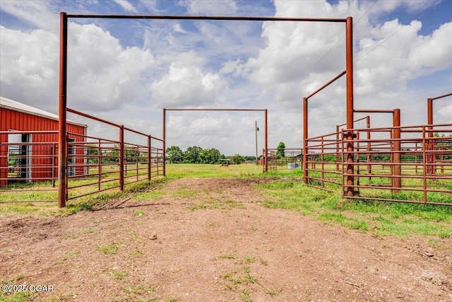 11284 Norway Rd, Neosho, MO 64850 - view of yard featuring an exterior structure, an outdoor structure, and a view of rural / pastoral area