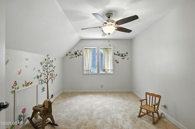 3310 Tana St, Joplin, MO 64804 - bonus room featuring vaulted ceiling, ceiling fan, and carpet