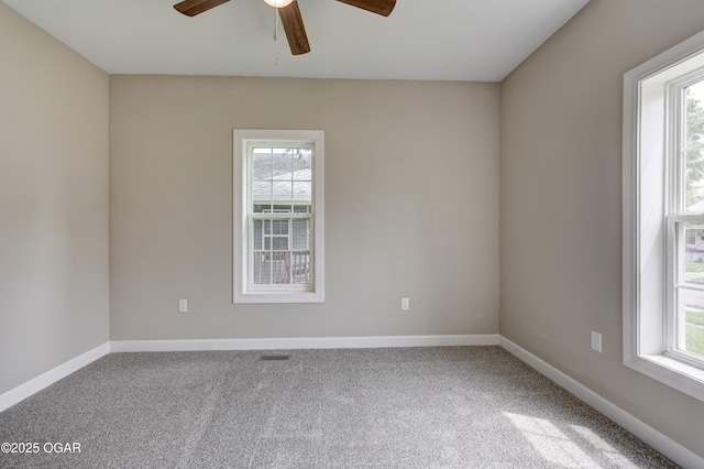 1908 S Picher, Joplin, MO 64804 - carpeted spare room with ceiling fan and baseboards
