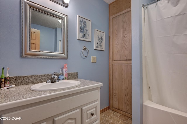 121 Fawn Trl, Seneca, MO 64865 - bathroom with vanity and shower / bath combination with curtain
