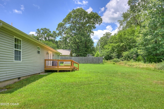 121 Fawn Trl, Seneca, MO 64865 - view of yard with a wooden deck