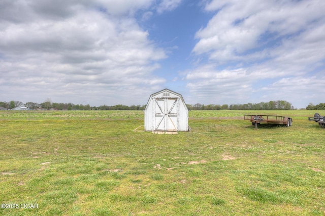 23841 Jaguar Rd, Oronogo, MO 64855 - view of grassy yard with a storage shed and a rural view