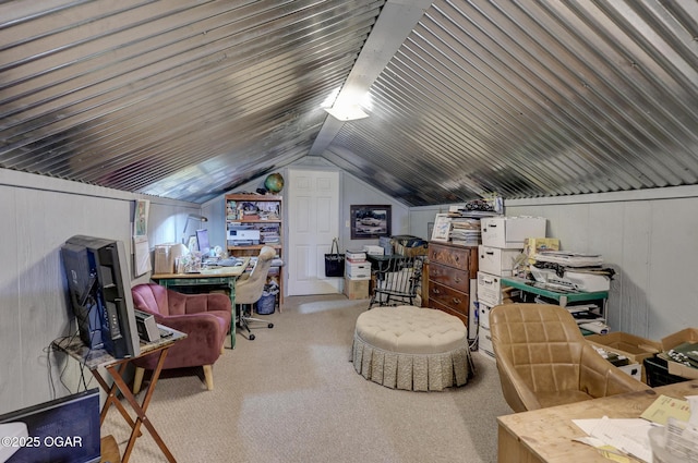 23841 Jaguar Rd, Oronogo, MO 64855 - office featuring carpet and lofted ceiling