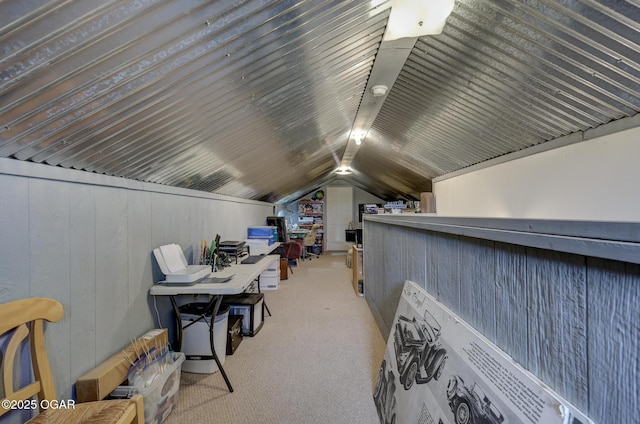 23841 Jaguar Rd, Oronogo, MO 64855 - carpeted office with lofted ceiling and wooden walls