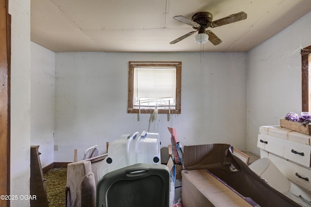 712 Joplin St, Sarcoxie, MO 64862 - misc room with a ceiling fan