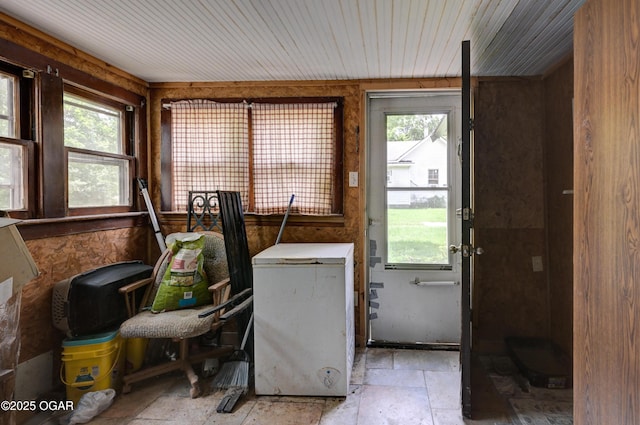 712 Joplin St, Sarcoxie, MO 64862 - interior space featuring plenty of natural light and stone tile floors