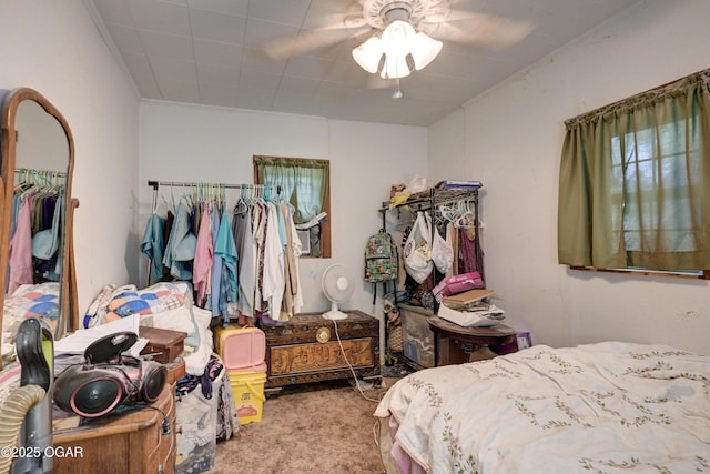712 Joplin St, Sarcoxie, MO 64862 - carpeted bedroom featuring ceiling fan