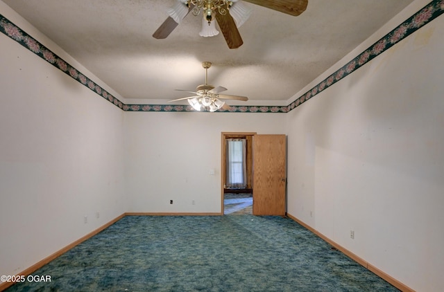 302 E Market St, Diamond, MO 64840 - carpeted spare room with a ceiling fan and baseboards