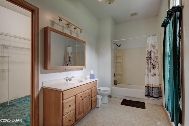 302 E Market St, Diamond, MO 64840 - bathroom with vanity, shower / bath combo, and tile patterned flooring