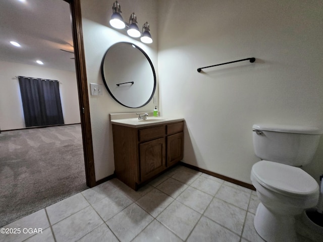 3511 Nola Dr, Joplin, MO 64801 - bathroom with vanity, tile patterned flooring, and recessed lighting