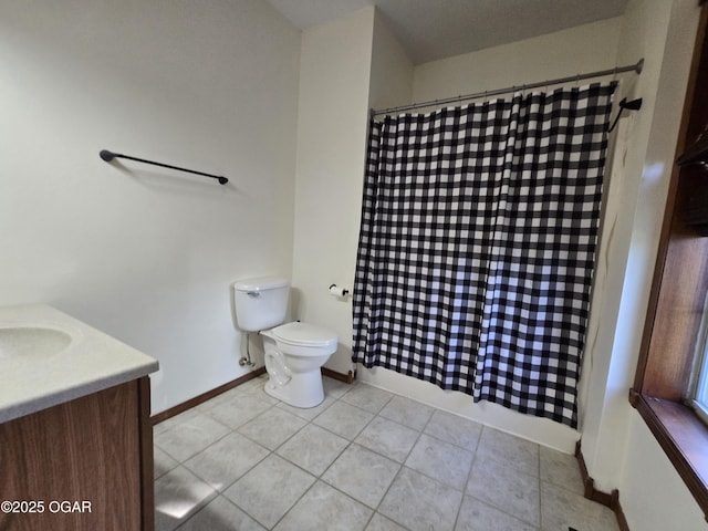 3511 Nola Dr, Joplin, MO 64801 - full bath featuring vanity, a shower with curtain, and tile patterned flooring